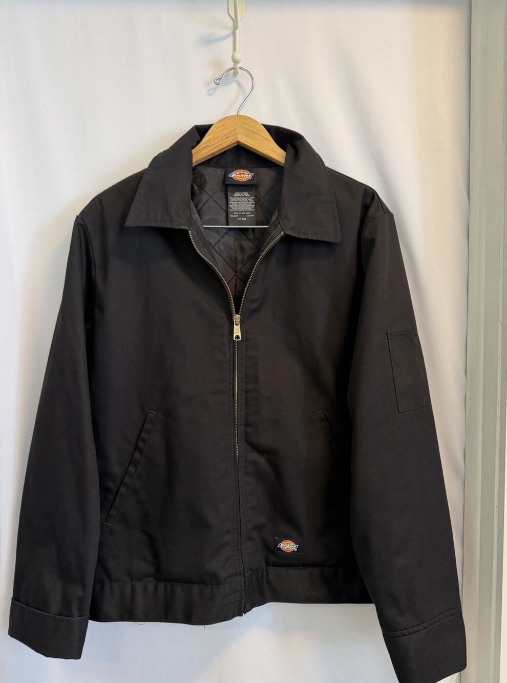Dickies | Men's Insulated Eisenhower Full Zip Jacket Utility Coat Black- Medium